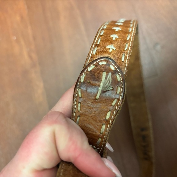 DKNY Vintage Genuine Leather Boho Belt - Picture 6 of 8